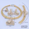 Set di gioielli da sposa CYNTHIA Set di gioielli nigeriani di lusso Dubai per le donne Set di anelli per braccialetti con orecchini color oro da sposa da sposa 231101