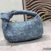 Cassette Same Lady Pouch Bag Jodie Borse Bottegaas Designer Tote 2023 Venata Luxury Denim Primavera / estate Denim Serie Piccole borse intrecciate a nuvola MRQH