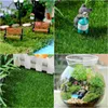 Fleurs décoratives, décoration d'extérieur, artisanat de pelouse artificielle, décoration de jardin, Mini maison, ornement Miniature Grama Para