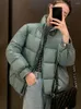 Casacos de Trench das Mulheres Estilo Coreano Mulheres Casaco de Inverno Sólido Stand Collar Boyfriend Outwear Feminino Parka Preto Vermelho Acolchoado Quente