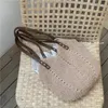 Borse da sera Donna Borsa di paglia 2023 Vacanza estiva Spiaggia Casual Borsa a tracolla in rattan di grande capacità Tessuto femminile Vimini Shopper Borse da sera