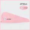 Serviette sèche cheveux bonnet réutilisable pour femmes filles serviettes de bain séchage rapide doux dessin animé motif fournitures de salle de bain