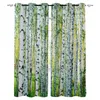 Curtain Birch Trees Nature Kids Room Living Kitchen Indoor Print Decor Window Treatment Panels With Grommets