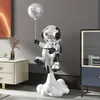 Decoratieve objecten beeldjes 130cm Raket Astronaut Hars Standbeeld Creatieve Woonkamer Vloer Decor Mode Sculptuur Moderne Kunst Scandinavische Woondecoratie 231101