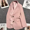 Women's Suits Lucyever Women Single-Breasted Suit Jacket Korean Loose Simple Office Lady Blazers 2023 Spring Summer Casual Notched Outerwear