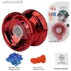 Yoyo 1 PC Magic YoYo réactif en alliage d'aluminium à grande vitesse 4 couleurs YoYo tour avec filature pour garçons filles enfants enfants ToysL231101