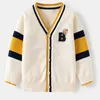 Cardigan Childrens Sweater Jacket Autumn Baby Wool Cardigan Baby Vneck Embroidered Childrens Top 231102