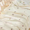 Filtar född baby filtbjörn broderi barn som sover bomullsängkläder tillbehör dagis tupplur