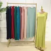 Roupas étnicas Mulheres Muçulmanas Long Maxi Vestido Sem Mangas Underdress Slim Stretch Turquia Árabe Abaya Plain Robe Kaftan Dubai Médio Oriente