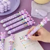 20 pièces dessin animé mignon 10 couleurs stylos à bille Kawaii violet multicolore stylo à bille école bureau fournitures d'écriture