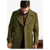 Men s Jackets 2023 European and American Clothing British Men Mid Length Long Sleeved Woolen Coat Autumn Winter 231101