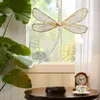 Dekorative Figuren Libelle Form Kristall Anhänger Metall Flügel Windspiel Home Fenster Auto Ornamente Für Wand Garten Dekoration 87HA