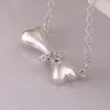 Chaînes tendance 925 estampillé argent fin cristal chien os pendentif colliers pour femme charme mode fête bijoux cadeaux de noël