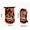 Pacote de bolsa à prova d'água de camuflagem de PVC Pacote seco de natação ao ar livre Bolsa de armazenamento Man Sack Rafting Saco de caiaques Drifting River Trekking Bag 5-30L