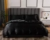 Lyxbäddar Set King Size Black Satin Silk Comforter Bed Home Textil Queen Size Däcke Cover CY2005193007124