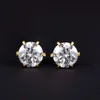 Stud 18K Gold Plated 051 D Color Gemstone Earrings for Women Solid 925 Sterling Silver Solitaire Fine Jewelry 231101