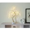 Ночные светильники Gypsophila светодиоды Light Pearl Bonsai Table PC Touch Tree Tree Home Party Wedding Indoor Рождественский украшение