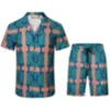 2023 diseñador Mens chándales para hombre conjunto Hawaii clásico color letra grande ovejas imprimir trajes para mujer camisetas de lujo casual calzones algodón hombre Cooperative Edition set