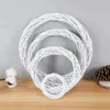 Decorative Flowers 10/20/25/30cm Christmas Wreath Rattan Ring White Wicker Artificial Garland For Wedding Xmas Home Decor Year