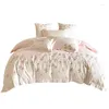 寝具セットロマンチックな美しい秋と冬のブラシ4 PCSローズ刺繍ベッドシートマスターベッドルームハイグレード卸売