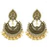 Kolczyki Dangle Bollywood etniczna panna młoda Kundan Jhumka Jhumki Bahubali Drop N84D