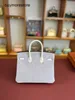 Handbag Suede Bag Birrks 7A Top Genuine Leather Handmade Winter Fashion taro purple color blocking cream white silver full hand sewn bagXL0QMVIZ