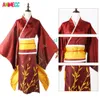 Izumi Kyouka Bungo Stray Dogs Costume Cosplay Parrucca Anime Kimono Dress Yukata Halloween Party Outfit per le donne Ragazze cosplay