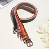 Ceintures 107.5cm couleur bonbon boucle en métal mince ceinture décontractée pour femmes en cuir sangles féminines ceinture accessoires de vêtements