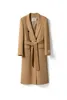 Giacche da donna Naizaiga 100 Australian Wool cammello bianco verde rosa lungo marrone nero Cappotto da donna con cintura SM7 231101