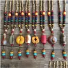 Pendant Necklaces Pendant Necklaces 2023 Handmade Nepal Necklace Buddhist Mala Wood Beads Ethnic Horn Fish Long Statement Je Dhgarden Dh1Rc