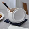 Double Boilers Ceramic Tableware With Pure White Stew Soup Bowl Cover Water In Bird's Nest Seminal El Binaural Wing Cup