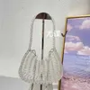 Transparent acrylic hand woven sequins, beads, Tote bags, shopping bags, mobile phone bags, chain straps, underarm crossbody bags 231102