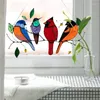 Dekoratif figürinler mini lekeli kuş cam pencere asılı plastik duvar dekore edilmiş oda kapısı el sanatları ev dekor