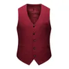 Herrvästar MJ005 Storlek M-6XL Fashion Spring and Autumn Clothing Euro-American Style Single-Row Gentlemen's Vest Men Suit