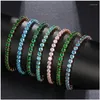 Bracciale rigido Honghong stelle luminose di fascia alta Una varietà di colori Bracciale zircone Temperamento Regalo personalizzato per festa di nozze Dhgarden Dhz9O