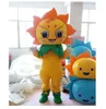 Costume de mascotte de fleur de soleil d'Halloween, personnage de thème animé en peluche de haute qualité, taille adulte, carnaval de Noël, fête d'anniversaire, tenue fantaisie