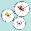 Orologi da parete M.Sparkling 2023 Orologio Soggiorno Rotondo Cartoon Hanging Orologi Modern Home Decor Nordic Silent Quartz O257