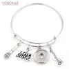 Whole Snap Jewelry I love music Bracelet Guitar Microphone Expandable Bangle Guitar Microphone Snap Button Bracelets for Music2105