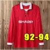 QQQ8 Lång ärm Retro Soccer Jerseys 2006 2007 2008 Man 06 07 08 94 98 99 86 88 1990 2002 Utd V.Nistelrooy Giggs Ronaldo Cantona Solskjaer