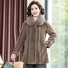 Veste d'hiver de fourrure pour femmes imitation Mink toison manteau femme mode lâche chaude un morceau moyen femelle de l'âge moyen 5xl