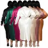 Mode grande taille femmes discothèque robes uniformes réfléchissant soie plissée dentelle
