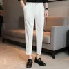 Abiti da uomo Moda Autunno Pantaloni oversize da uomo Pantaloni lunghi a gamba larga Solido dritto stile sciolto Pantalone casual Nero Bianco 29-36