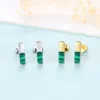 European New Vintage Turquoise S925 Silver Stud Earrings Jewelry Women Plated 18k Gold Sterling Silver Earrings for Women Wedding Party Valentine's Day Gift SPC