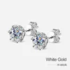 Stud KNOBSPIN 1CT D Color Earring S925 Sterling Sliver Plated with 18k White Gold Earrings for Women Wedding Fine Jewelry 231101