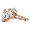 Medboo Moissanite Vvs1 d 2ct Studs Princesa Corte Diamante Ouro Rosa