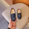 Baby Jongens Leren Schoenen Kinderen Casual Flats Kinderen Loafers Instapper Metalen Gesp Chique Mocassins Flats voor Bruiloft 21-30