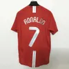 Qqq8 2007 2008 2009 Retro Rood Thuisvoetbalshirt United 7# Ronaldo Lange Mouw 07 08 09 Man #10 Rooney #11 Giggs #18 Scholes Utd Voetbal
