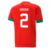 2023 TOP Marokańskie koszulki piłkarskie Hakimi Maillot Marocain Ziyech Ennesyri Football Shirts Men Kit Kit Kit Harit Saiss Idrissi Boufal Jersey Maroc Drużyna narodowa