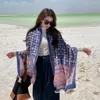 2023 esigner scarf for women Winter Women's Scarf Luxury Design Double sided Oil Painting Imitation Cashmere Scarf Warm Scarf Shawl