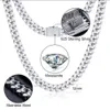 Pass Diamond Tester Stainless Steel Vvs Moissanite Iced Out Buckle Custom Miami Cuban Link Chain Necklace